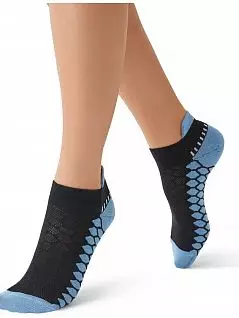 Стильные носки с футуристичным принтом и завышенной пяткой Minimi JSMINI ACTIVE 4501 (5 пар) nero